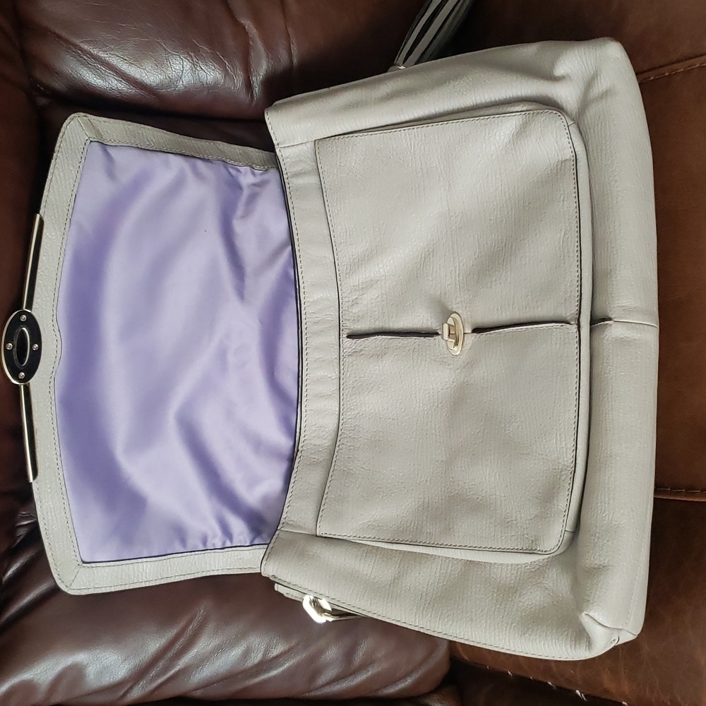 HP. Coach 28219 Madison Pinnacle Large Textured Leather Satchel - Picture 10 of 16
